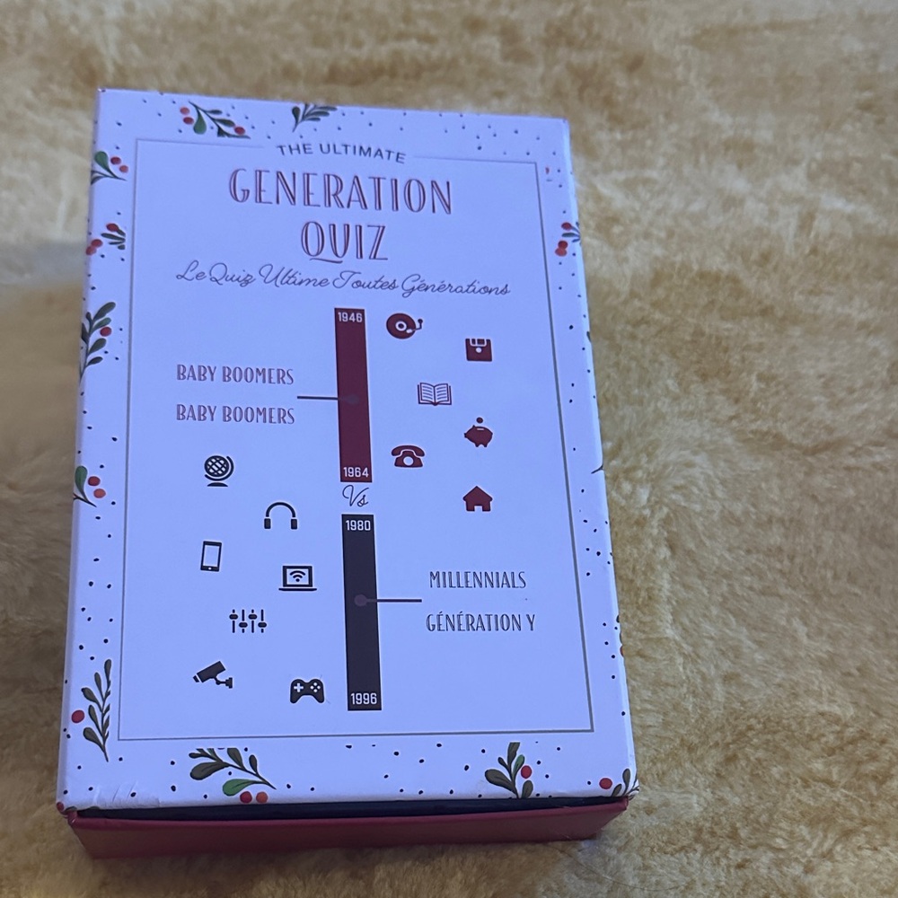 Indigo Generation Quiz Card Game - Red and White